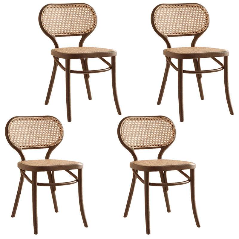 Wood Traditional Dining Kitchen Room Chair King Louis Back Side Chair Walnut 4 Piece Set Clearhalo ' kitchen&dining_furn' 'Dining Chairs' 'Dining Tables & Seating' 'dining_chair' 'furn' 'furn_dining_chair' 'Furniture' 'furniture_dining_chair' 'Kitchen & Dining Furniture' 'kitchen' 4693834