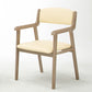 Farmhouse Rubberwood Upholstered Arm Chair Open Matte Finish Dining Chair Beige 1 Piece Clearhalo ' kitchen&dining_furn' 'Dining Chairs' 'Dining Tables & Seating' 'dining_chair' 'furn' 'furn_dining_chair' 'Furniture' 'furniture_dining_chair' 'Kitchen & Dining Furniture' 'kitchen' 4693842