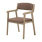 Farmhouse Rubberwood Upholstered Arm Chair Open Matte Finish Dining Chair Clearhalo ' kitchen&dining_furn' 'Dining Chairs' 'Dining Tables & Seating' 'dining_chair' 'furn' 'furn_dining_chair' 'Furniture' 'furniture_dining_chair' 'Kitchen & Dining Furniture' 'kitchen' 4693846