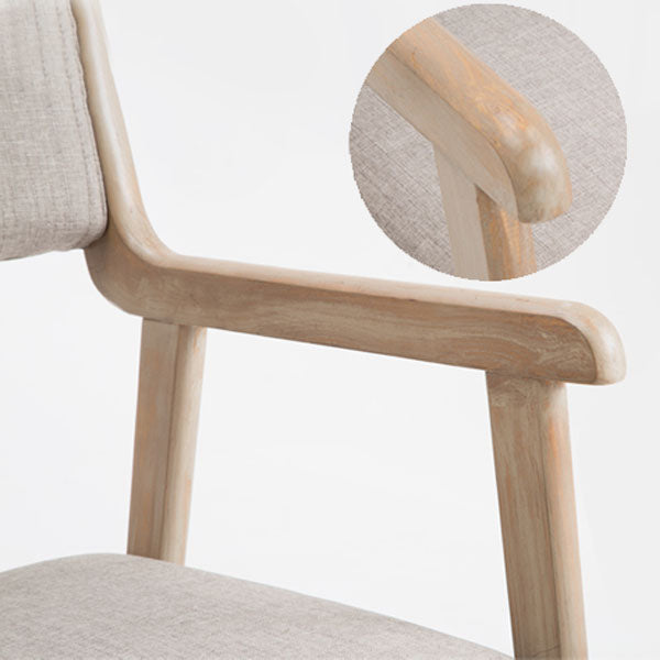 Farmhouse Rubberwood Upholstered Arm Chair Open Matte Finish Dining Chair Clearhalo ' kitchen&dining_furn' 'Dining Chairs' 'Dining Tables & Seating' 'dining_chair' 'furn' 'furn_dining_chair' 'Furniture' 'furniture_dining_chair' 'Kitchen & Dining Furniture' 'kitchen' 4693851