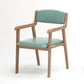 Farmhouse Rubberwood Upholstered Arm Chair Open Matte Finish Dining Chair Lake Blue 1 Piece Clearhalo ' kitchen&dining_furn' 'Dining Chairs' 'Dining Tables & Seating' 'dining_chair' 'furn' 'furn_dining_chair' 'Furniture' 'furniture_dining_chair' 'Kitchen & Dining Furniture' 'kitchen' 4693864