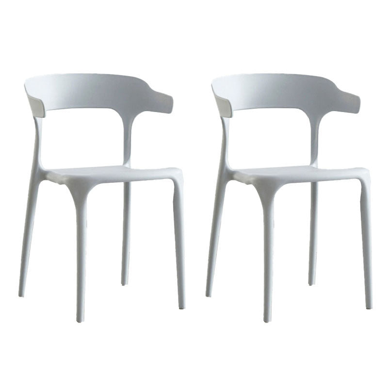 Modern Style Stackable Chair Dining Armless Open Back Chairs with Plastic Legs for Kitchen Light Gray 2 Piece Set Clearhalo ' kitchen&dining_furn' 'Dining Chairs' 'Dining Tables & Seating' 'dining_chair' 'furn' 'furn_dining_chair' 'Furniture' 'furniture_dining_chair' 'Kitchen & Dining Furniture' 'kitchen' 4693886
