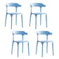 Modern Style Stackable Chair Dining Armless Open Back Chairs with Plastic Legs for Kitchen Light Blue 4 Piece Set Clearhalo ' kitchen&dining_furn' 'Dining Chairs' 'Dining Tables & Seating' 'dining_chair' 'furn' 'furn_dining_chair' 'Furniture' 'furniture_dining_chair' 'Kitchen & Dining Furniture' 'kitchen' 4693894