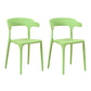 Modern Style Stackable Chair Dining Armless Open Back Chairs with Plastic Legs for Kitchen Light Green 2 Piece Set Clearhalo ' kitchen&dining_furn' 'Dining Chairs' 'Dining Tables & Seating' 'dining_chair' 'furn' 'furn_dining_chair' 'Furniture' 'furniture_dining_chair' 'Kitchen & Dining Furniture' 'kitchen' 4693895