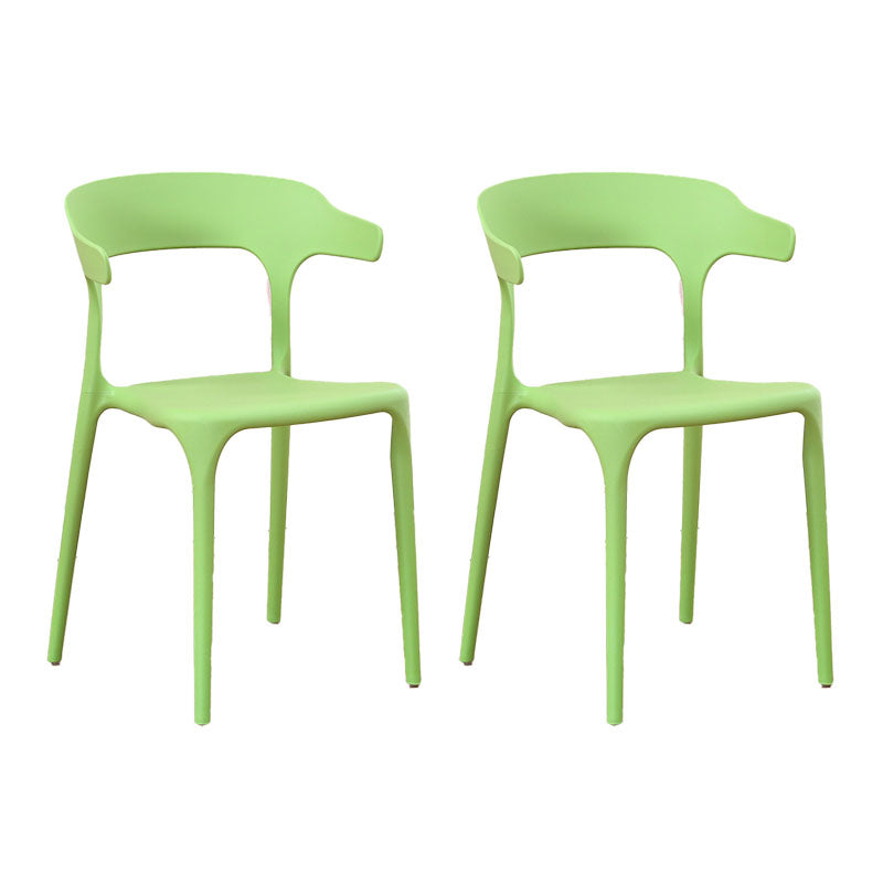 Modern Style Stackable Chair Dining Armless Open Back Chairs with Plastic Legs for Kitchen Light Green 2 Piece Set Clearhalo ' kitchen&dining_furn' 'Dining Chairs' 'Dining Tables & Seating' 'dining_chair' 'furn' 'furn_dining_chair' 'Furniture' 'furniture_dining_chair' 'Kitchen & Dining Furniture' 'kitchen' 4693895