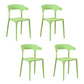 Modern Style Stackable Chair Dining Armless Open Back Chairs with Plastic Legs for Kitchen Light Green 4 Piece Set Clearhalo ' kitchen&dining_furn' 'Dining Chairs' 'Dining Tables & Seating' 'dining_chair' 'furn' 'furn_dining_chair' 'Furniture' 'furniture_dining_chair' 'Kitchen & Dining Furniture' 'kitchen' 4693896