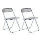Industrial Design Plastic Dining Armless Chair Open Back Folding Side Chair Smoke Gray 2 Piece Set Clearhalo ' kitchen&dining_furn' 'Dining Chairs' 'Dining Tables & Seating' 'dining_chair' 'furn' 'furn_dining_chair' 'Furniture' 'furniture_dining_chair' 'Kitchen & Dining Furniture' 'kitchen' 4693916