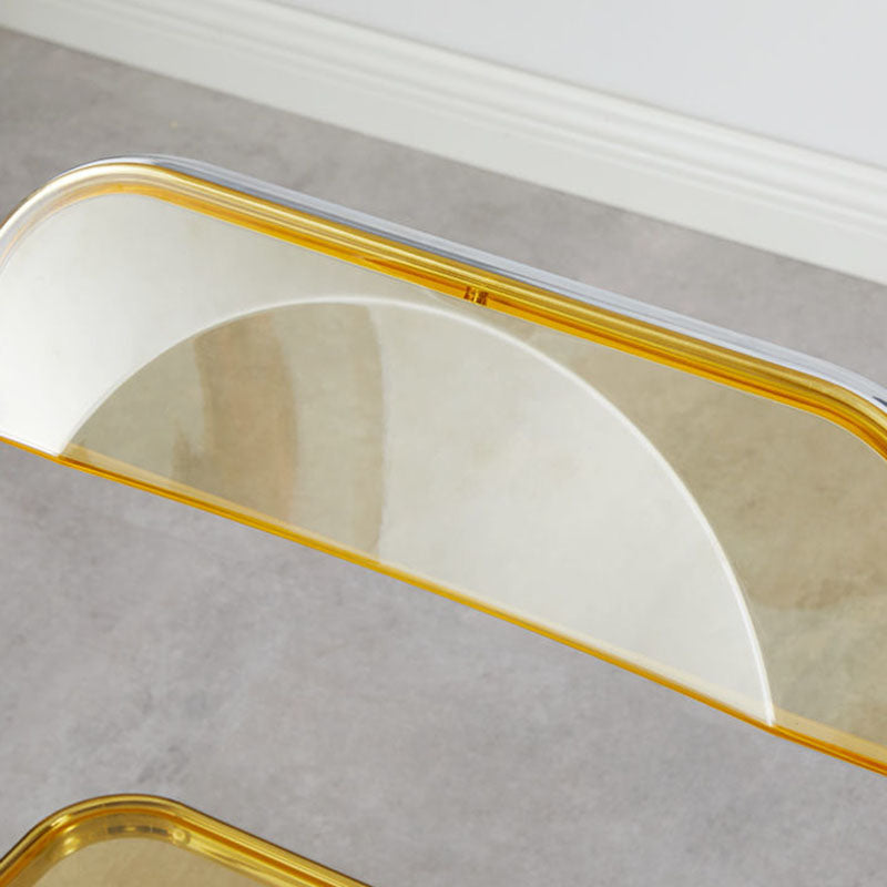 Industrial Design Plastic Dining Armless Chair Open Back Folding Side Chair Clearhalo ' kitchen&dining_furn' 'Dining Chairs' 'Dining Tables & Seating' 'dining_chair' 'furn' 'furn_dining_chair' 'Furniture' 'furniture_dining_chair' 'Kitchen & Dining Furniture' 'kitchen' 4693919