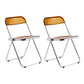 Industrial Design Plastic Dining Armless Chair Open Back Folding Side Chair Tan 2 Piece Set Clearhalo ' kitchen&dining_furn' 'Dining Chairs' 'Dining Tables & Seating' 'dining_chair' 'furn' 'furn_dining_chair' 'Furniture' 'furniture_dining_chair' 'Kitchen & Dining Furniture' 'kitchen' 4693929