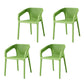 Modern Style Stackable Chair Dining Arm Chair with Plastic Legs for Kitchen Green Set of 4 Clearhalo ' kitchen&dining_furn' 'Dining Chairs' 'Dining Tables & Seating' 'dining_chair' 'Furniture' 'furniture_dining_chair' 'Kitchen & Dining Furniture' 'kitchen' 4693957