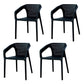 Modern Style Stackable Chair Dining Arm Chair with Plastic Legs for Kitchen Black Set of 4 Clearhalo ' kitchen&dining_furn' 'Dining Chairs' 'Dining Tables & Seating' 'dining_chair' 'Furniture' 'furniture_dining_chair' 'Kitchen & Dining Furniture' 'kitchen' 4693967