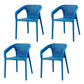 Modern Style Stackable Chair Dining Arm Chair with Plastic Legs for Kitchen Blue Set of 4 Clearhalo ' kitchen&dining_furn' 'Dining Chairs' 'Dining Tables & Seating' 'dining_chair' 'Furniture' 'furniture_dining_chair' 'Kitchen & Dining Furniture' 'kitchen' 4693970