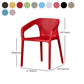Modern Style Stackable Chair Dining Arm Chair with Plastic Legs for Kitchen Clearhalo ' kitchen&dining_furn' 'Dining Chairs' 'Dining Tables & Seating' 'dining_chair' 'Furniture' 'furniture_dining_chair' 'Kitchen & Dining Furniture' 'kitchen' 4693972