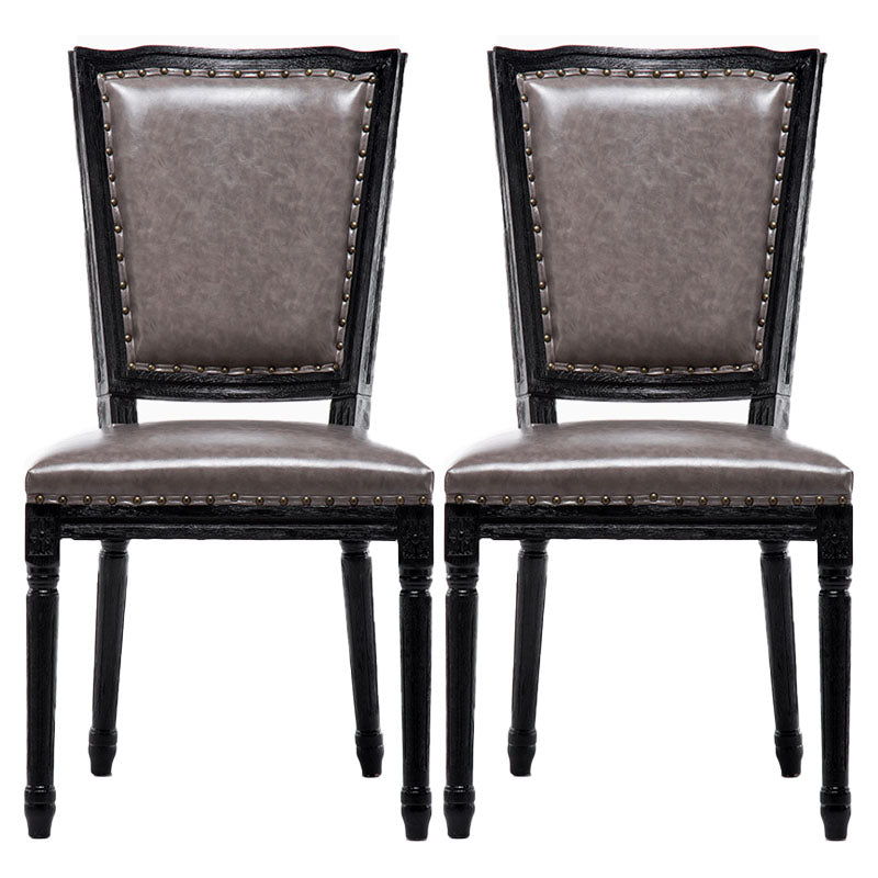 Traditional Wood Dining Kitchen Room Chair Open Back Side Chair Grey Set of 2 Clearhalo ' kitchen&dining_furn' 'Dining Chairs' 'Dining Tables & Seating' 'dining_chair' 'Furniture' 'furniture_dining_chair' 'Kitchen & Dining Furniture' 'kitchen' 4693975