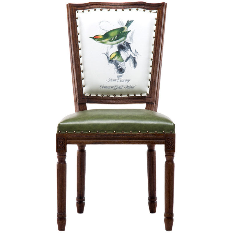 Traditional Wood Dining Kitchen Room Chair Open Back Side Chair Green 1 Piece Clearhalo ' kitchen&dining_furn' 'Dining Chairs' 'Dining Tables & Seating' 'dining_chair' 'Furniture' 'furniture_dining_chair' 'Kitchen & Dining Furniture' 'kitchen' 4693979