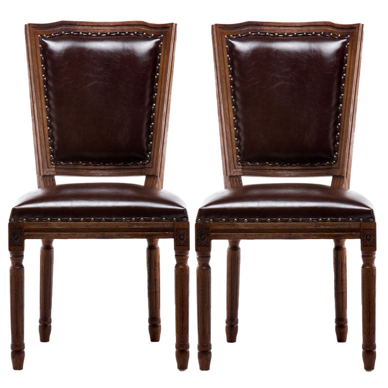 Traditional Wood Dining Kitchen Room Chair Open Back Side Chair Coffee Set of 2 Clearhalo ' kitchen&dining_furn' 'Dining Chairs' 'Dining Tables & Seating' 'dining_chair' 'Furniture' 'furniture_dining_chair' 'Kitchen & Dining Furniture' 'kitchen' 4693993