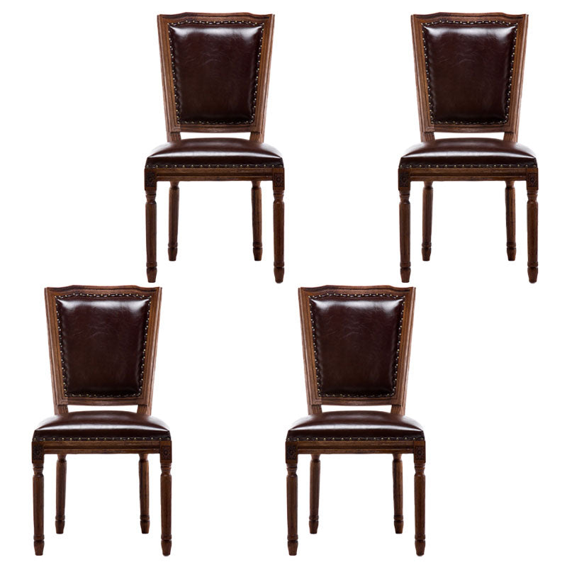 Traditional Wood Dining Kitchen Room Chair Open Back Side Chair Coffee Set of 4 Clearhalo ' kitchen&dining_furn' 'Dining Chairs' 'Dining Tables & Seating' 'dining_chair' 'Furniture' 'furniture_dining_chair' 'Kitchen & Dining Furniture' 'kitchen' 4693995