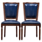 Traditional Wood Dining Kitchen Room Chair Open Back Side Chair Blue Set of 2 Clearhalo ' kitchen&dining_furn' 'Dining Chairs' 'Dining Tables & Seating' 'dining_chair' 'Furniture' 'furniture_dining_chair' 'Kitchen & Dining Furniture' 'kitchen' 4694003