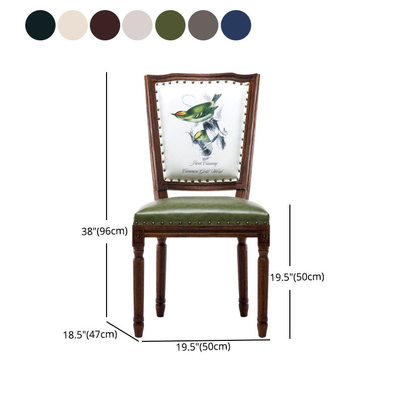 Traditional Wood Dining Kitchen Room Chair Open Back Side Chair Clearhalo ' kitchen&dining_furn' 'Dining Chairs' 'Dining Tables & Seating' 'dining_chair' 'Furniture' 'furniture_dining_chair' 'Kitchen & Dining Furniture' 'kitchen' 4694005