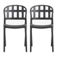 Scandinavian Style Armless Open Back Chairs Stacking Plastic Side Chair Black 2 Piece Set Clearhalo ' kitchen&dining_furn' 'Dining Chairs' 'Dining Tables & Seating' 'dining_chair' 'furn' 'furn_dining_chair' 'Furniture' 'furniture_dining_chair' 'Kitchen & Dining Furniture' 'kitchen' 4694007