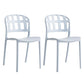 Scandinavian Style Armless Open Back Chairs Stacking Plastic Side Chair Dark Blue-Gray 2 Piece Set Clearhalo ' kitchen&dining_furn' 'Dining Chairs' 'Dining Tables & Seating' 'dining_chair' 'furn' 'furn_dining_chair' 'Furniture' 'furniture_dining_chair' 'Kitchen & Dining Furniture' 'kitchen' 4694011