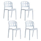 Scandinavian Style Armless Open Back Chairs Stacking Plastic Side Chair Dark Blue-Gray 4 Piece Set Clearhalo ' kitchen&dining_furn' 'Dining Chairs' 'Dining Tables & Seating' 'dining_chair' 'furn' 'furn_dining_chair' 'Furniture' 'furniture_dining_chair' 'Kitchen & Dining Furniture' 'kitchen' 4694013