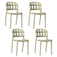 Scandinavian Style Armless Open Back Chairs Stacking Plastic Side Chair Light Green 4 Piece Set Clearhalo ' kitchen&dining_furn' 'Dining Chairs' 'Dining Tables & Seating' 'dining_chair' 'furn' 'furn_dining_chair' 'Furniture' 'furniture_dining_chair' 'Kitchen & Dining Furniture' 'kitchen' 4694016
