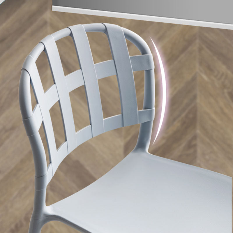 Scandinavian Style Armless Open Back Chairs Stacking Plastic Side Chair Clearhalo ' kitchen&dining_furn' 'Dining Chairs' 'Dining Tables & Seating' 'dining_chair' 'furn' 'furn_dining_chair' 'Furniture' 'furniture_dining_chair' 'Kitchen & Dining Furniture' 'kitchen' 4694018