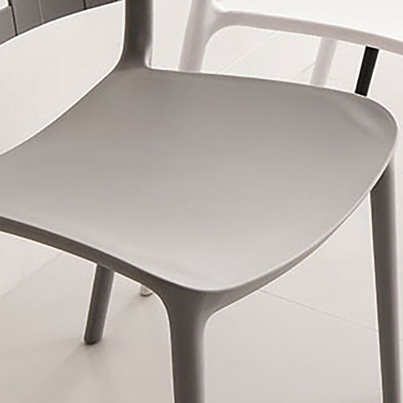 Scandinavian Style Armless Open Back Chairs Stacking Plastic Side Chair Clearhalo ' kitchen&dining_furn' 'Dining Chairs' 'Dining Tables & Seating' 'dining_chair' 'furn' 'furn_dining_chair' 'Furniture' 'furniture_dining_chair' 'Kitchen & Dining Furniture' 'kitchen' 4694021