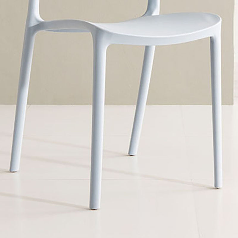 Scandinavian Style Armless Open Back Chairs Stacking Plastic Side Chair Clearhalo ' kitchen&dining_furn' 'Dining Chairs' 'Dining Tables & Seating' 'dining_chair' 'furn' 'furn_dining_chair' 'Furniture' 'furniture_dining_chair' 'Kitchen & Dining Furniture' 'kitchen' 4694023