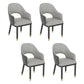 Scandinavian Open Back Arm Dining Chairs Faux Leather Side Chair Grey 4 Piece Set Clearhalo ' kitchen&dining_furn' 'Dining Chairs' 'Dining Tables & Seating' 'dining_chair' 'furn' 'furn_dining_chair' 'Furniture' 'furniture_dining_chair' 'Kitchen & Dining Furniture' 'kitchen' 4694041