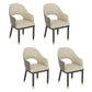 Scandinavian Open Back Arm Dining Chairs Faux Leather Side Chair Light Gray 4 Piece Set Clearhalo ' kitchen&dining_furn' 'Dining Chairs' 'Dining Tables & Seating' 'dining_chair' 'furn' 'furn_dining_chair' 'Furniture' 'furniture_dining_chair' 'Kitchen & Dining Furniture' 'kitchen' 4694052