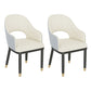 Scandinavian Open Back Arm Dining Chairs Faux Leather Side Chair White 2 Piece Set Clearhalo ' kitchen&dining_furn' 'Dining Chairs' 'Dining Tables & Seating' 'dining_chair' 'furn' 'furn_dining_chair' 'Furniture' 'furniture_dining_chair' 'Kitchen & Dining Furniture' 'kitchen' 4694054