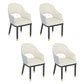 Scandinavian Open Back Arm Dining Chairs Faux Leather Side Chair White 4 Piece Set Clearhalo ' kitchen&dining_furn' 'Dining Chairs' 'Dining Tables & Seating' 'dining_chair' 'furn' 'furn_dining_chair' 'Furniture' 'furniture_dining_chair' 'Kitchen & Dining Furniture' 'kitchen' 4694055