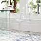 Scandinavian Open Back Side Chair for Home Plastic Dining Armless Chair Clear 1 Piece Clearhalo ' kitchen&dining_furn' 'Dining Chairs' 'Dining Tables & Seating' 'dining_chair' 'furn' 'furn_dining_chair' 'Furniture' 'furniture_dining_chair' 'Kitchen & Dining Furniture' 'kitchen' 4694069