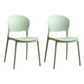 Modern Stackable Chairs Dining Armless Open Back Chairs with Plastic Legs for Kitchen Green 2 Piece Set Clearhalo ' kitchen&dining_furn' 'Dining Chairs' 'Dining Tables & Seating' 'dining_chair' 'furn' 'furn_dining_chair' 'Furniture' 'furniture_dining_chair' 'Kitchen & Dining Furniture' 'kitchen' 4694082