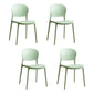 Modern Stackable Chairs Dining Armless Open Back Chairs with Plastic Legs for Kitchen Green 4 Piece Set Clearhalo ' kitchen&dining_furn' 'Dining Chairs' 'Dining Tables & Seating' 'dining_chair' 'furn' 'furn_dining_chair' 'Furniture' 'furniture_dining_chair' 'Kitchen & Dining Furniture' 'kitchen' 4694085