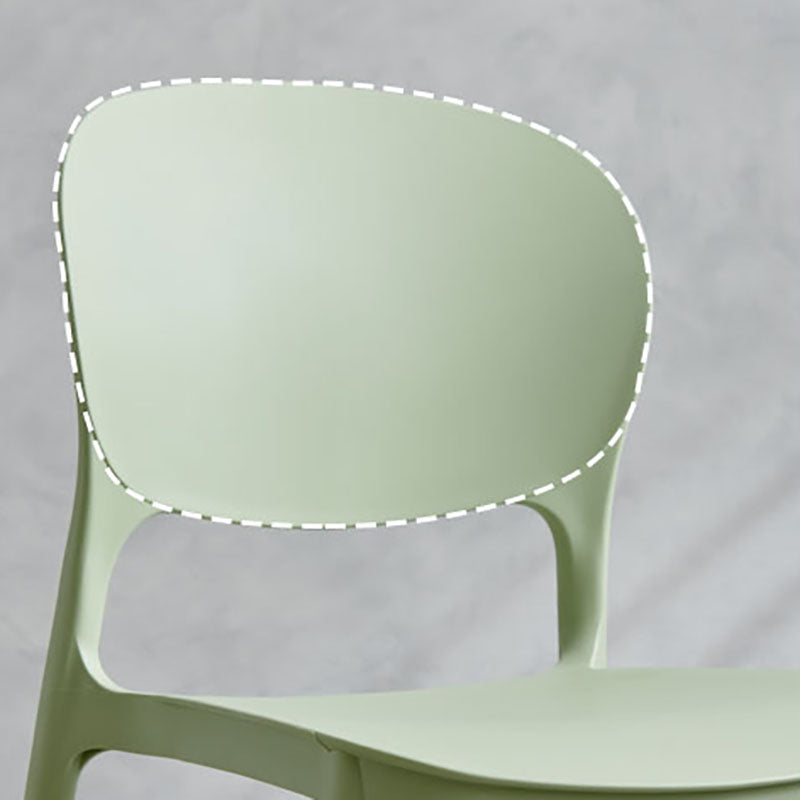 Modern Stackable Chairs Dining Armless Open Back Chairs with Plastic Legs for Kitchen Clearhalo ' kitchen&dining_furn' 'Dining Chairs' 'Dining Tables & Seating' 'dining_chair' 'furn' 'furn_dining_chair' 'Furniture' 'furniture_dining_chair' 'Kitchen & Dining Furniture' 'kitchen' 4694089