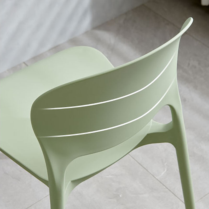 Modern Stackable Chairs Dining Armless Open Back Chairs with Plastic Legs for Kitchen Clearhalo ' kitchen&dining_furn' 'Dining Chairs' 'Dining Tables & Seating' 'dining_chair' 'furn' 'furn_dining_chair' 'Furniture' 'furniture_dining_chair' 'Kitchen & Dining Furniture' 'kitchen' 4694091