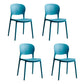 Modern Stackable Chairs Dining Armless Open Back Chairs with Plastic Legs for Kitchen Blue 4 Piece Set Clearhalo ' kitchen&dining_furn' 'Dining Chairs' 'Dining Tables & Seating' 'dining_chair' 'furn' 'furn_dining_chair' 'Furniture' 'furniture_dining_chair' 'Kitchen & Dining Furniture' 'kitchen' 4694104