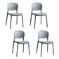 Modern Stackable Chairs Dining Armless Open Back Chairs with Plastic Legs for Kitchen Grey 4 Piece Set Clearhalo ' kitchen&dining_furn' 'Dining Chairs' 'Dining Tables & Seating' 'dining_chair' 'furn' 'furn_dining_chair' 'Furniture' 'furniture_dining_chair' 'Kitchen & Dining Furniture' 'kitchen' 4694108