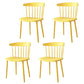 Scandinavian Colorful Windsor Back Side Chair Plastic Dining Armless Chair Yellow 4 Piece Set Clearhalo ' kitchen&dining_furn' 'Dining Chairs' 'Dining Tables & Seating' 'dining_chair' 'furn' 'furn_dining_chair' 'Furniture' 'furniture_dining_chair' 'Kitchen & Dining Furniture' 'kitchen' 4694115