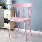 Scandinavian Colorful Windsor Back Side Chair Plastic Dining Armless Chair Pink 1 Piece Clearhalo ' kitchen&dining_furn' 'Dining Chairs' 'Dining Tables & Seating' 'dining_chair' 'furn' 'furn_dining_chair' 'Furniture' 'furniture_dining_chair' 'Kitchen & Dining Furniture' 'kitchen' 4694117