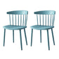 Scandinavian Colorful Windsor Back Side Chair Plastic Dining Armless Chair Blue 2 Piece Set Clearhalo ' kitchen&dining_furn' 'Dining Chairs' 'Dining Tables & Seating' 'dining_chair' 'furn' 'furn_dining_chair' 'Furniture' 'furniture_dining_chair' 'Kitchen & Dining Furniture' 'kitchen' 4694124