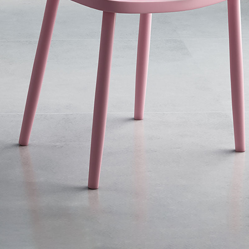 Scandinavian Colorful Windsor Back Side Chair Plastic Dining Armless Chair Clearhalo ' kitchen&dining_furn' 'Dining Chairs' 'Dining Tables & Seating' 'dining_chair' 'furn' 'furn_dining_chair' 'Furniture' 'furniture_dining_chair' 'Kitchen & Dining Furniture' 'kitchen' 4694127