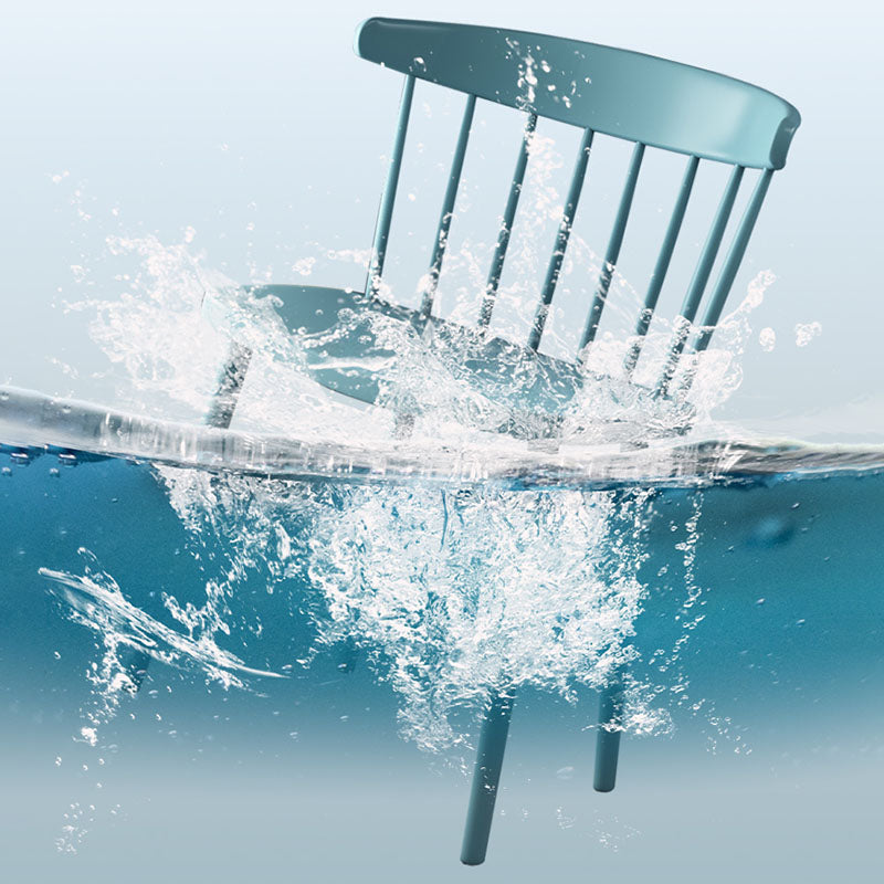 Scandinavian Colorful Windsor Back Side Chair Plastic Dining Armless Chair Clearhalo ' kitchen&dining_furn' 'Dining Chairs' 'Dining Tables & Seating' 'dining_chair' 'furn' 'furn_dining_chair' 'Furniture' 'furniture_dining_chair' 'Kitchen & Dining Furniture' 'kitchen' 4694130