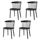 Scandinavian Colorful Windsor Back Side Chair Plastic Dining Armless Chair Black 4 Piece Set Clearhalo ' kitchen&dining_furn' 'Dining Chairs' 'Dining Tables & Seating' 'dining_chair' 'furn' 'furn_dining_chair' 'Furniture' 'furniture_dining_chair' 'Kitchen & Dining Furniture' 'kitchen' 4694139