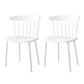 Scandinavian Colorful Windsor Back Side Chair Plastic Dining Armless Chair White 2 Piece Set Clearhalo ' kitchen&dining_furn' 'Dining Chairs' 'Dining Tables & Seating' 'dining_chair' 'furn' 'furn_dining_chair' 'Furniture' 'furniture_dining_chair' 'Kitchen & Dining Furniture' 'kitchen' 4694141