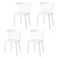 Scandinavian Colorful Windsor Back Side Chair Plastic Dining Armless Chair White 4 Piece Set Clearhalo ' kitchen&dining_furn' 'Dining Chairs' 'Dining Tables & Seating' 'dining_chair' 'furn' 'furn_dining_chair' 'Furniture' 'furniture_dining_chair' 'Kitchen & Dining Furniture' 'kitchen' 4694142
