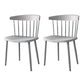 Scandinavian Colorful Windsor Back Side Chair Plastic Dining Armless Chair Grey 2 Piece Set Clearhalo ' kitchen&dining_furn' 'Dining Chairs' 'Dining Tables & Seating' 'dining_chair' 'furn' 'furn_dining_chair' 'Furniture' 'furniture_dining_chair' 'Kitchen & Dining Furniture' 'kitchen' 4694144